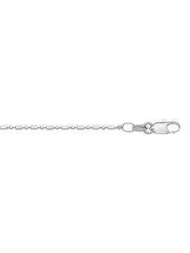 N1037 - WHITE GOLD STATION BEAD LINK