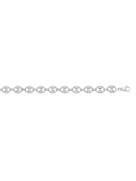 N1043 - WHITE GOLD HOLLOW PUFFED ANCHOR LINK