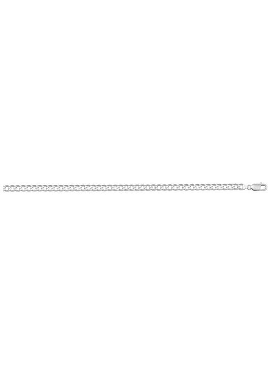 N201W - WHITE GOLD SOLID OPEN LINK