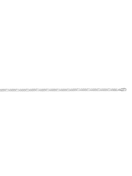 N302W - WHITE GOLD SOLID FIGARO LINK