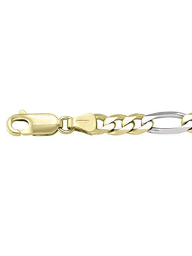 N305-TT - TWO TONE GOLD SOLID FIGARO LINK