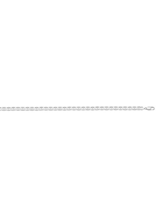 N311W - WHITE GOLD SOLID FLAT ANCHOR LINK