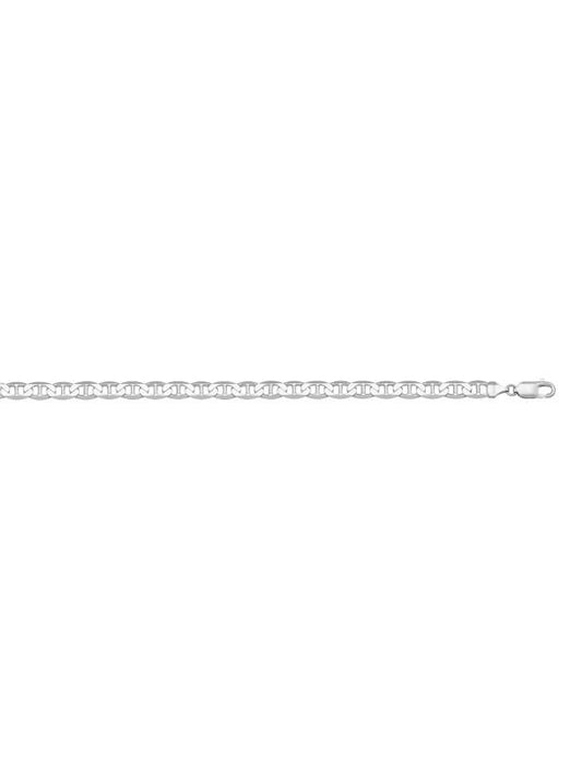 N313W - WHITE GOLD SOLID FLAT ANCHOR LINK