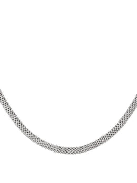 N3314 - WHITE GOLD HOLLOW ROUND MESH FANCY LINK