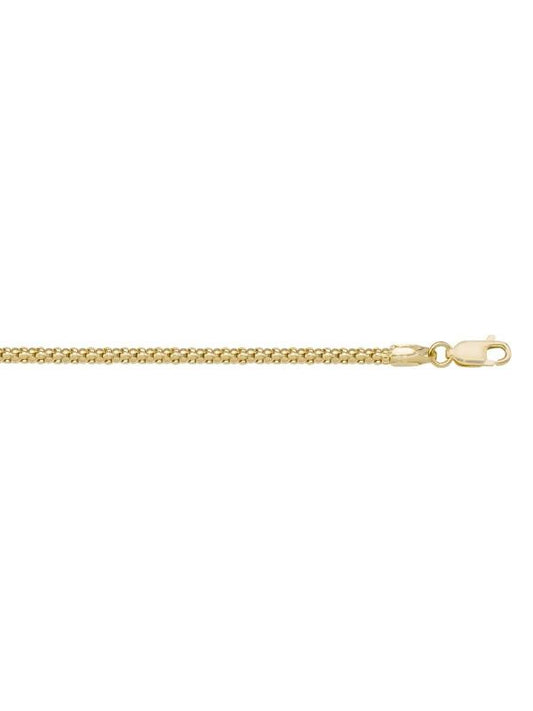 N415 - YELLOW GOLD HOLLOW POPCORN LINK