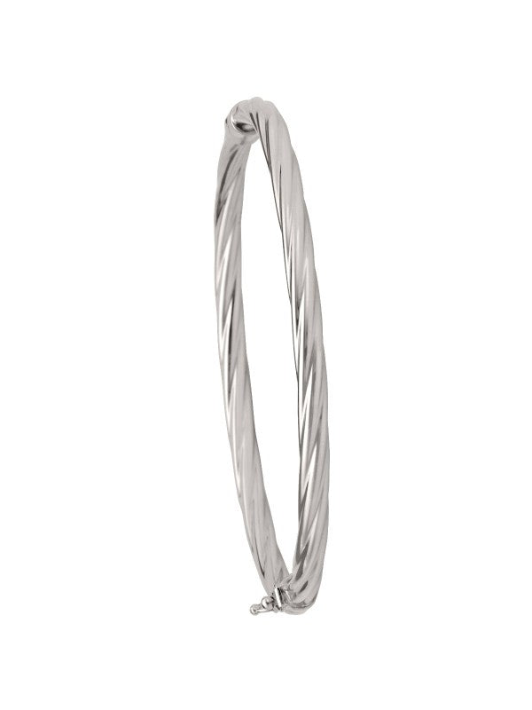N5701 - 4MM WHITE GOLD TWIST BANGLE
