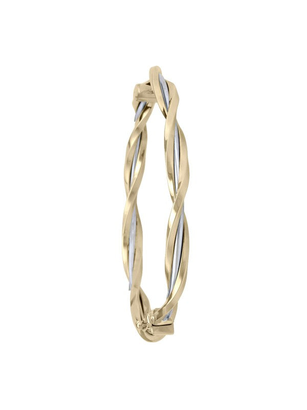 N5727 - TWO TONE FANCY TWIST BANGLE