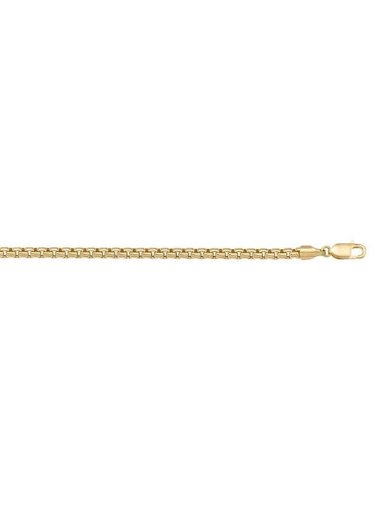 N601 - YELLOW GOLD HOLLOW BOX LINK