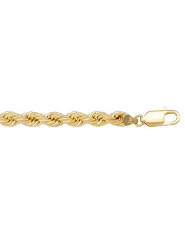 YELLOW GOLD HOLLOW ROPE CHAIN