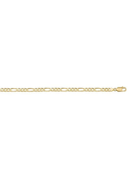 N702 - YELLOW GOLD HOLLOW FIGARO LINK