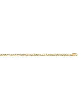 N703 - YELLOW GOLD HOLLOW FIGARO LINK