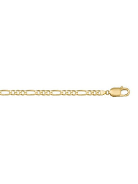 N704 - YELLOW GOLD HOLLOW FIGARO LINK