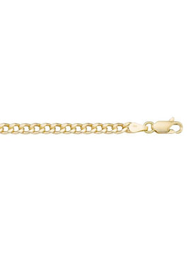 N705 - YELLOW GOLD HOLLOW CURB LINK