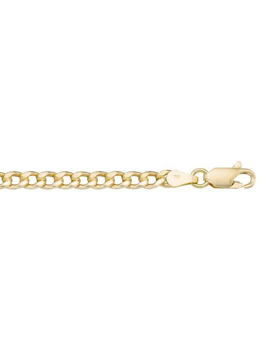 N706 - YELLOW GOLD HOLLOW CURB