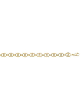 N725 - YELLOW GOLD HOLLOW PUFFED ANCHOR LINK
