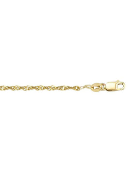 P030 - YELLOW GOLD LIGHTLY PLATED SOLID SINGAPORE LINK