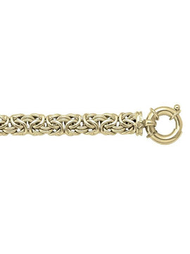 YELLOW GOLD HOLLOW BYZANTINE LINK