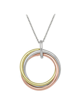 TECA167 - TRI COLOUR LOVE KNOT NECKLACE