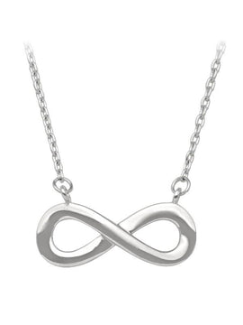 WHITE GOLD INFINITY NECKLACE